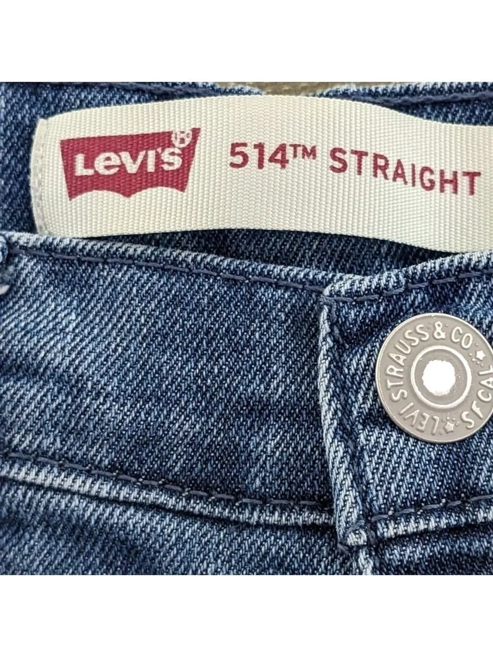 𝅺LEVI'S 514 straight medium wash stretch jeans Kids 16R 28 X 28 Unisex